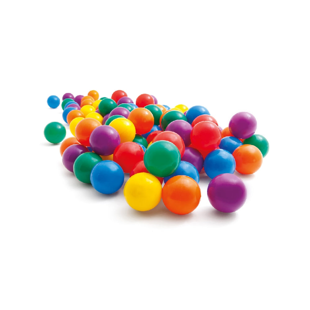 INTEX Small Fun Ballz (100-Pack) – Multi-Colored Plastic Play Balls for Ball Pits, Jumpers, and Pools