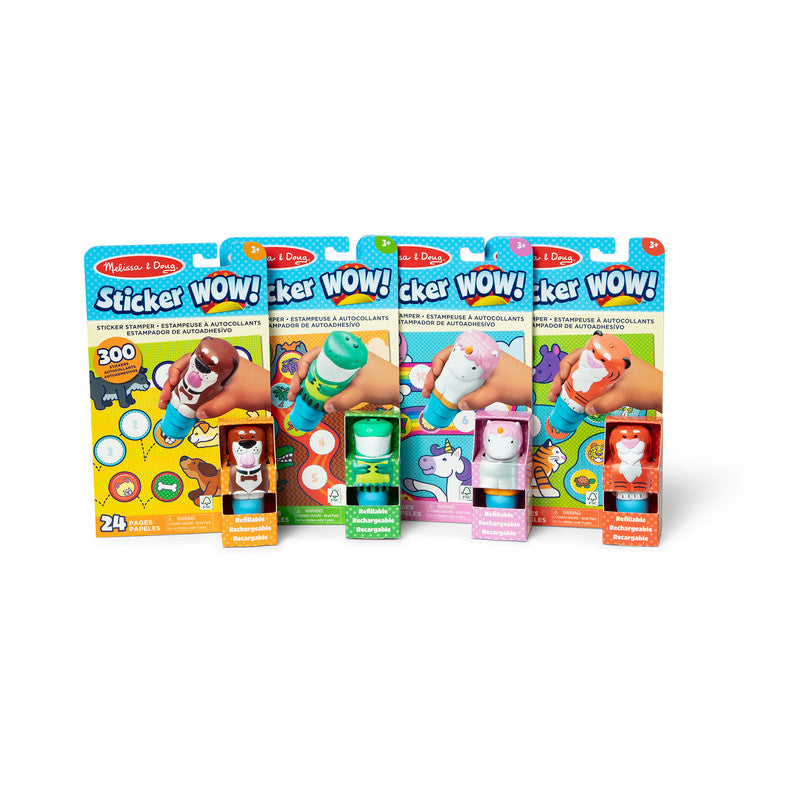 SMD _MELISSA & DOUG _SPIN MASTER Melissa & Doug Sticker WOW 24-Page Activity Pad and Sticker Stamper Art Set (Assorted Style)
