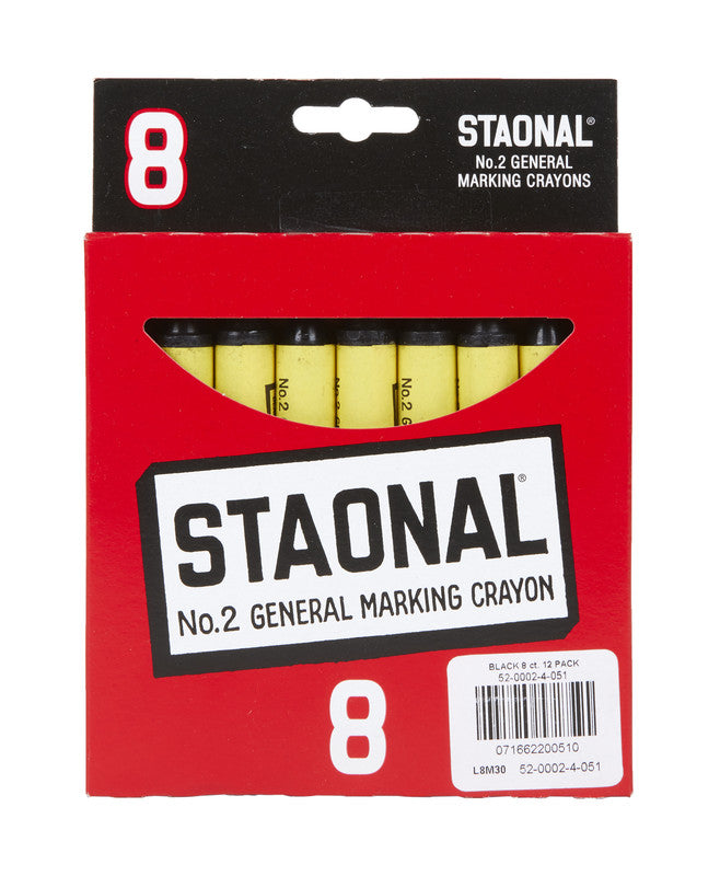 CRAYOLA LLC Crayola Staonal Marking Crayons – 8 Count, Black, Long-Lasting - Image 2