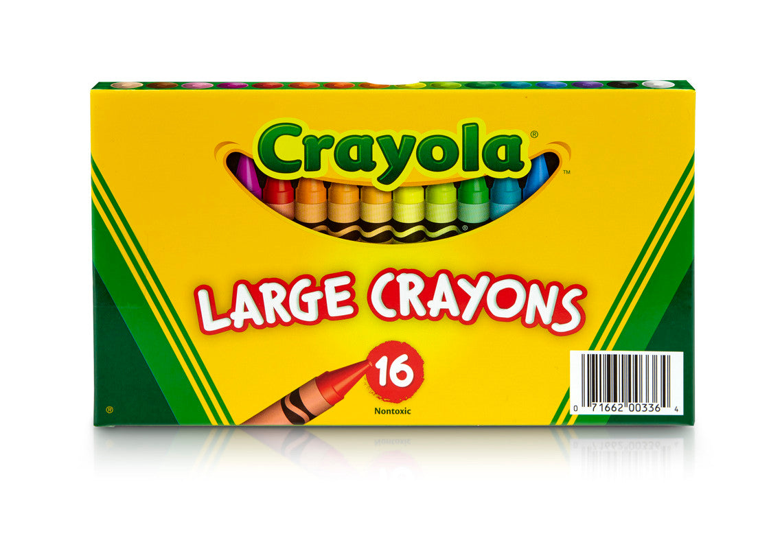 16 Ct Large Crayons - Lift Lid Box