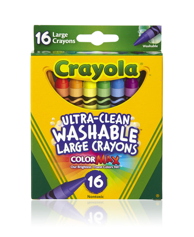 CRAYOLA LLC Crayola Ultra-Clean Washable Large Crayons Unisex, 3+ Years, Pack of 16 - Image 2