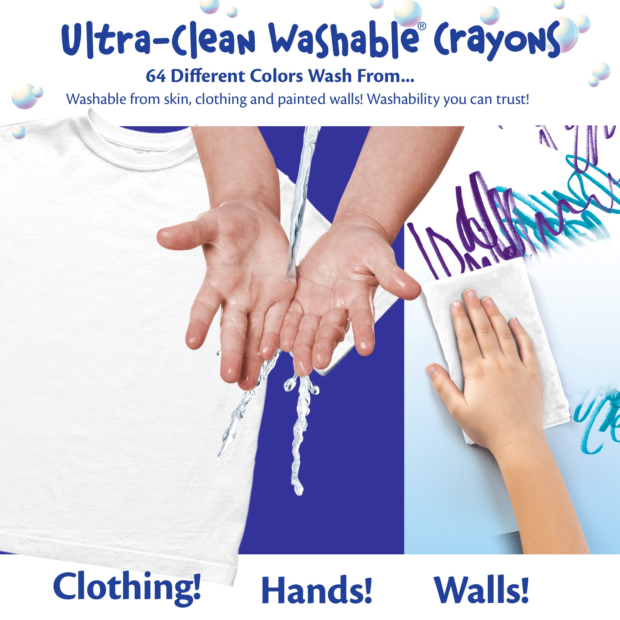 CRAYOLA Ultra-Clean Washable Large Crayons - Pack of 16