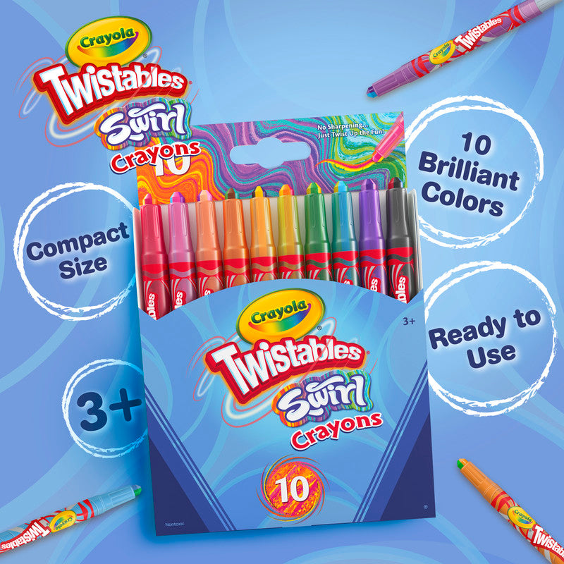 CRAYOLA LLC Crayola CRAYON, 10COUNT MINI TWISTABLES, SWIRL, 24PK - Image 3