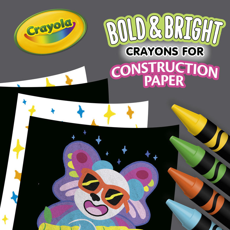 CRAYOLA LLC Crayola Bold & Bright Construction Paper Crayons Unisex, 3+ Years, Pack of 24 - Image 3
