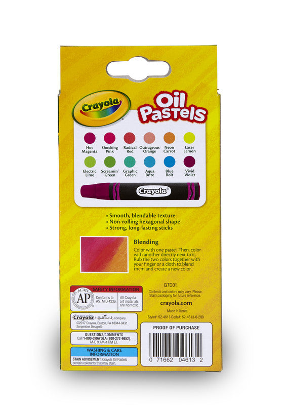CRAYOLA LLC Crayola Neon Oil Pastels Unisex, 4+ Years, Pack of 12 - Image 4