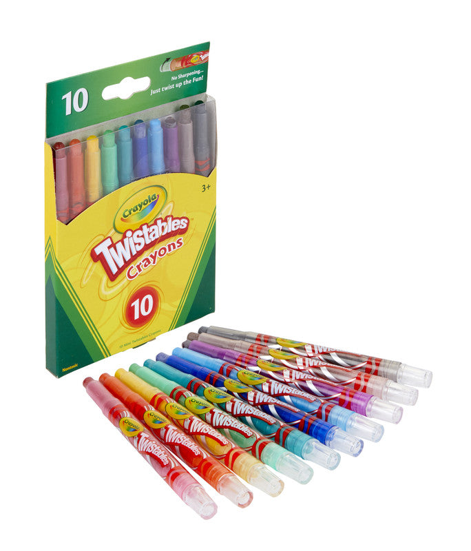 CRAYOLA LLC Crayola Mini Twistables Crayons – 10 Count, No Sharpening Required