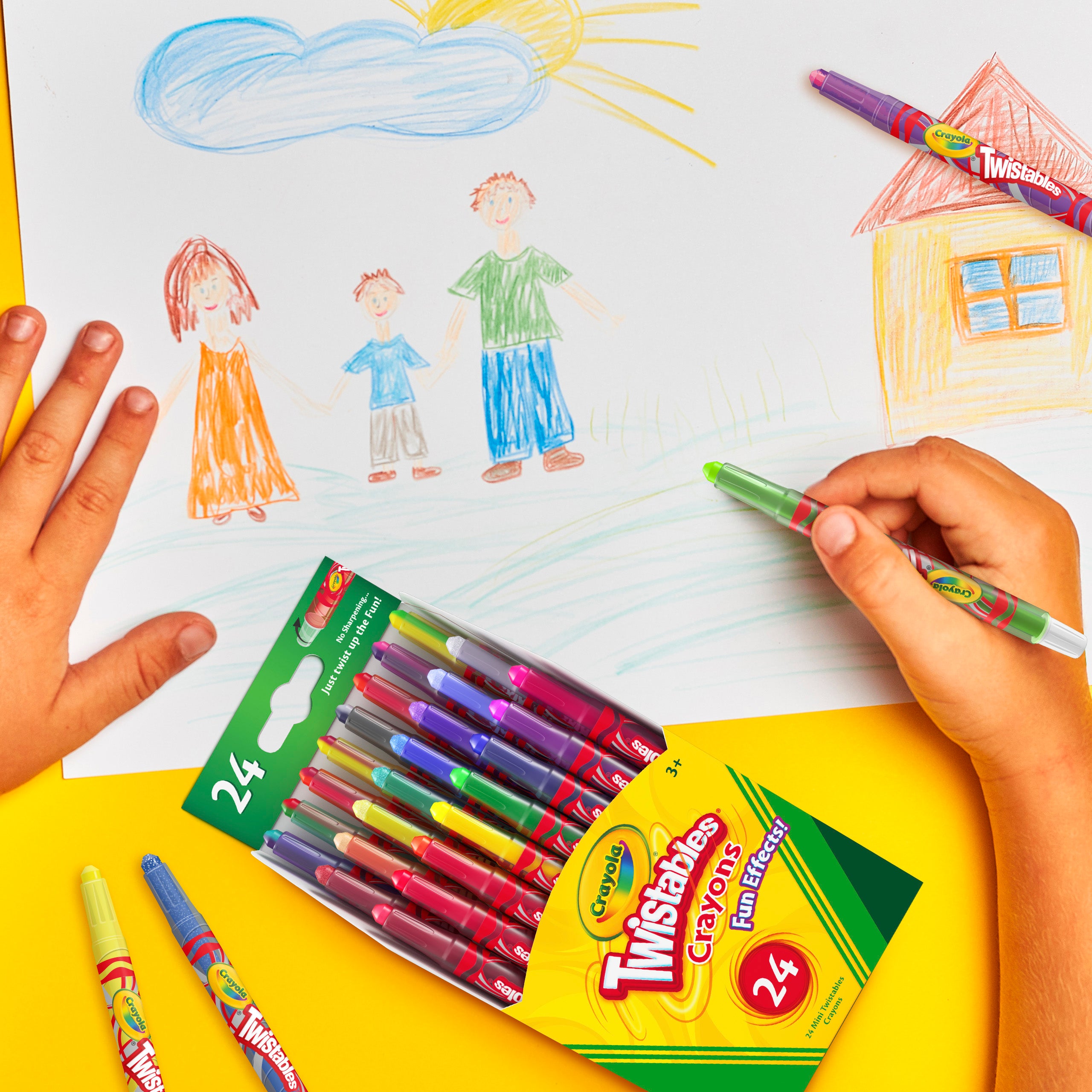 CRAYOLA Twistable Rainbow Fun Effect Crayons - 24 Color
