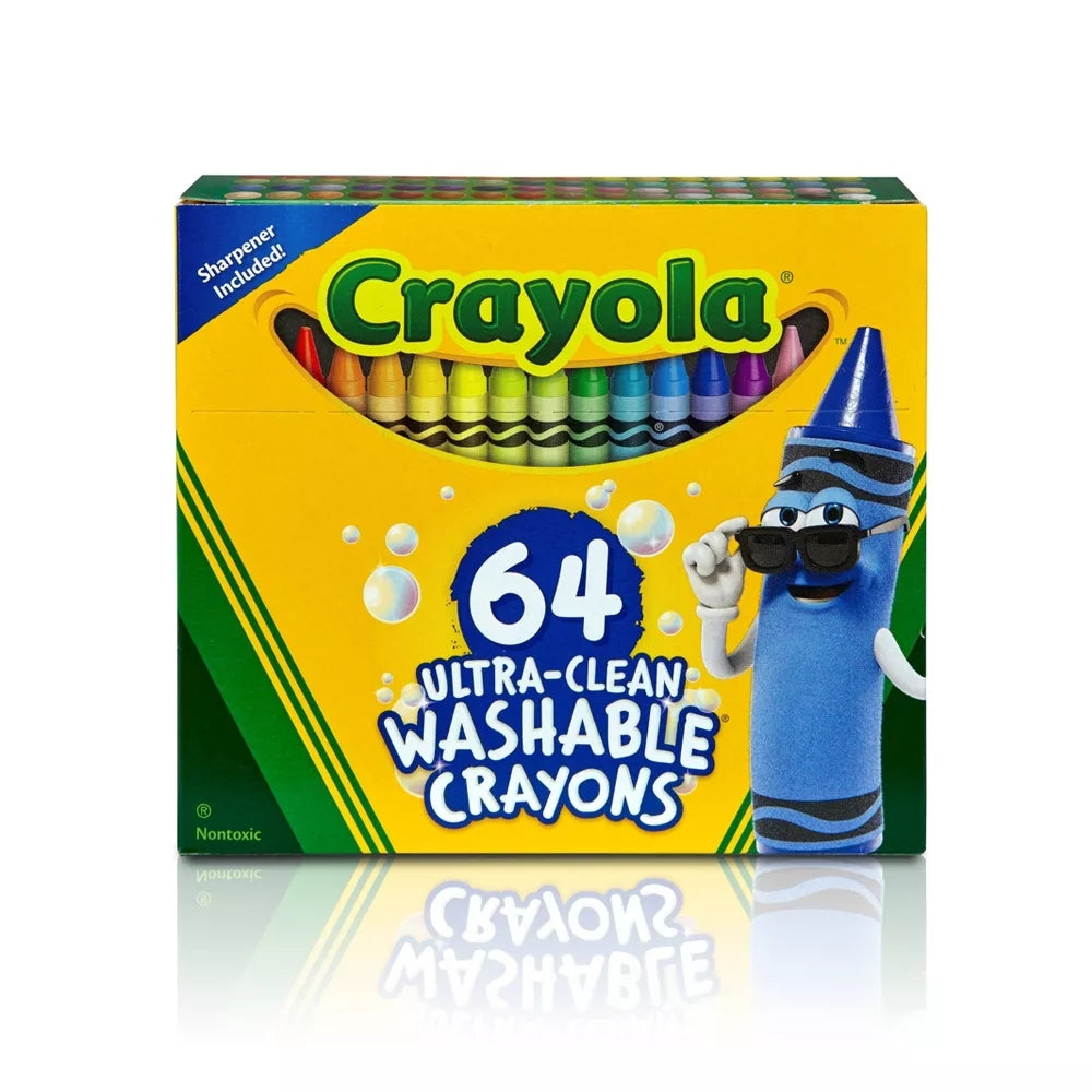 CRAYOLA LLC Crayola Ultra-Clean Washable Crayons Unisex, 3+ Years, Pack of 64 - Image 2