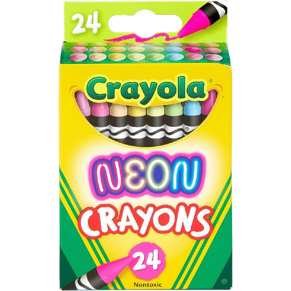 CRAYOLA LLC Crayola Non-Toxic Neon Crayons Unisex, 3+ Years, Pack of 24