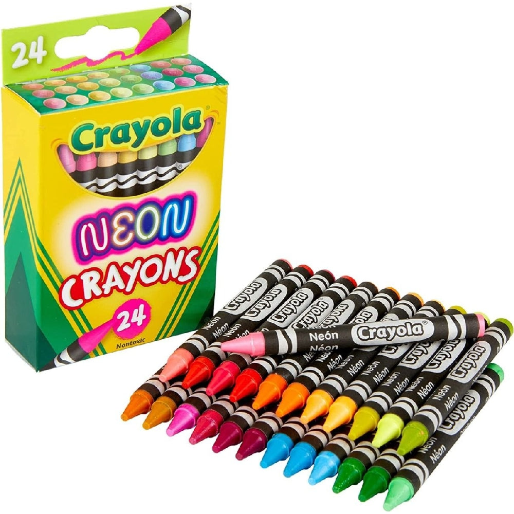 CRAYOLA LLC Crayola Non-Toxic Neon Crayons Unisex, 3+ Years, Pack of 24 - Image 3