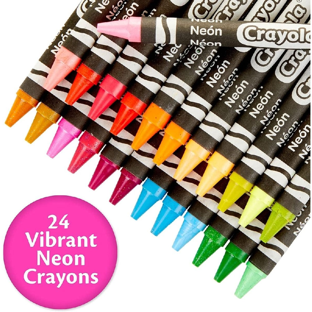 CRAYOLA LLC Crayola Non-Toxic Neon Crayons Unisex, 3+ Years, Pack of 24 - Image 4