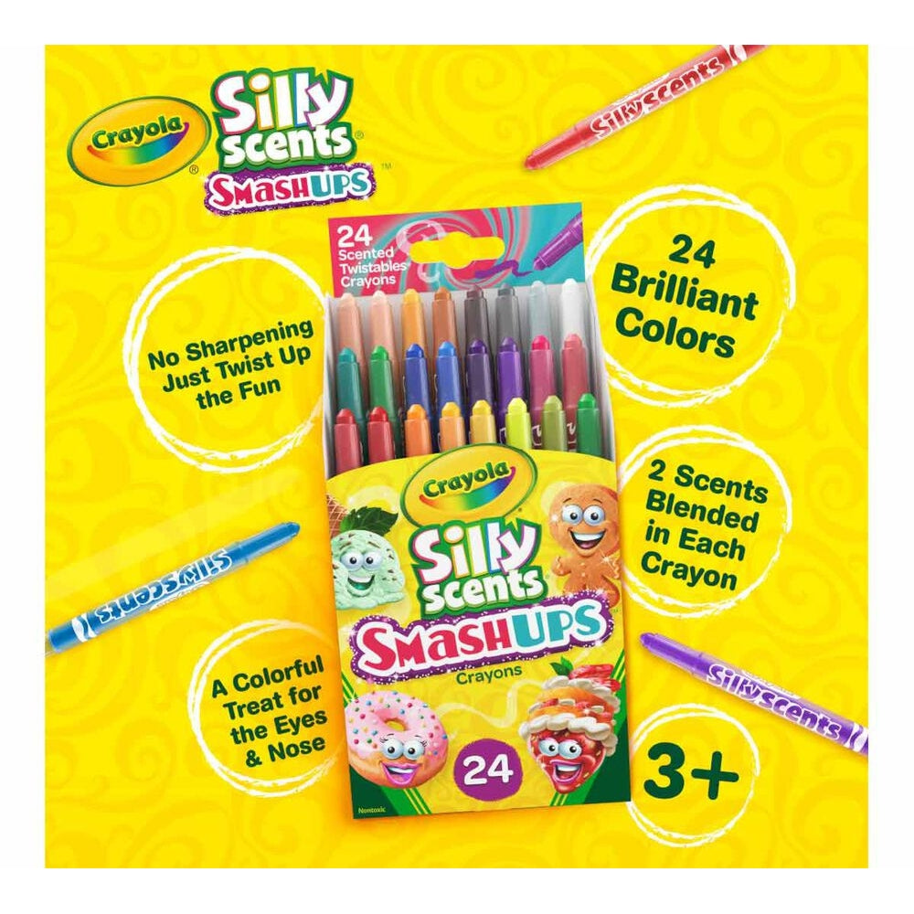 CRAYOLA LLC Crayola Silly Scents Smash Ups Mini Twistables Scented Crayons Unisex, 3-4 Years, Pack of 24 - Image 4