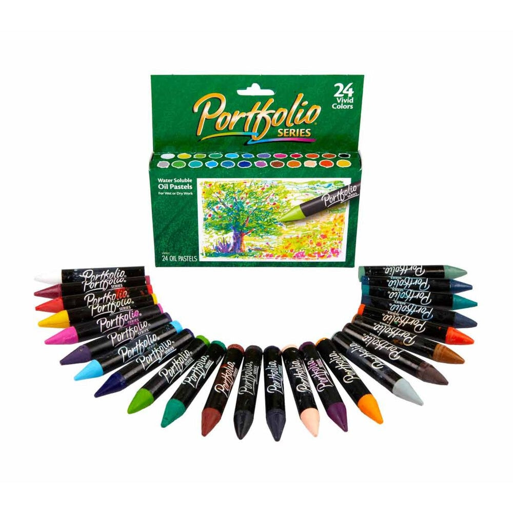 CRAYOLA LLC Crayola Oil Pastels Portfolio Series – 24 Colors, Water-Soluble & Blendable - Image 2