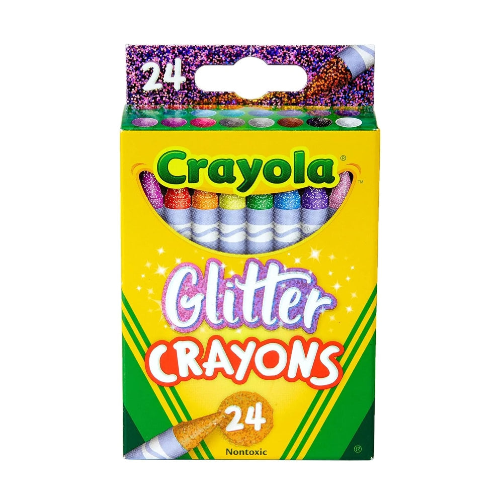 CRAYOLA LLC Crayola Glitter Crayons – 24 Count, Sparkly Colors for Creative Artwork