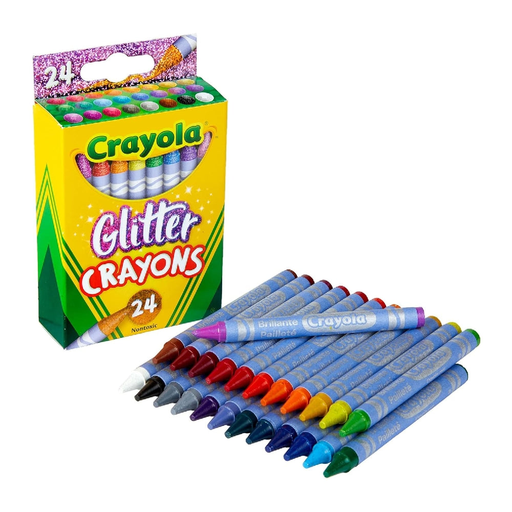 CRAYOLA LLC Crayola Glitter Crayons – 24 Count, Sparkly Colors for Creative Artwork - Image 2