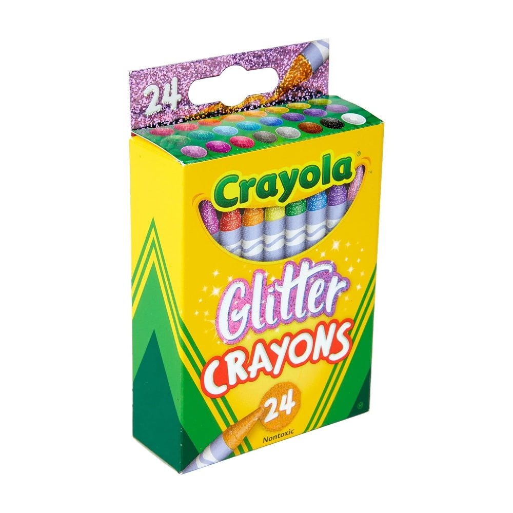 CRAYOLA LLC Crayola Glitter Crayons – 24 Count, Sparkly Colors for Creative Artwork - Image 4