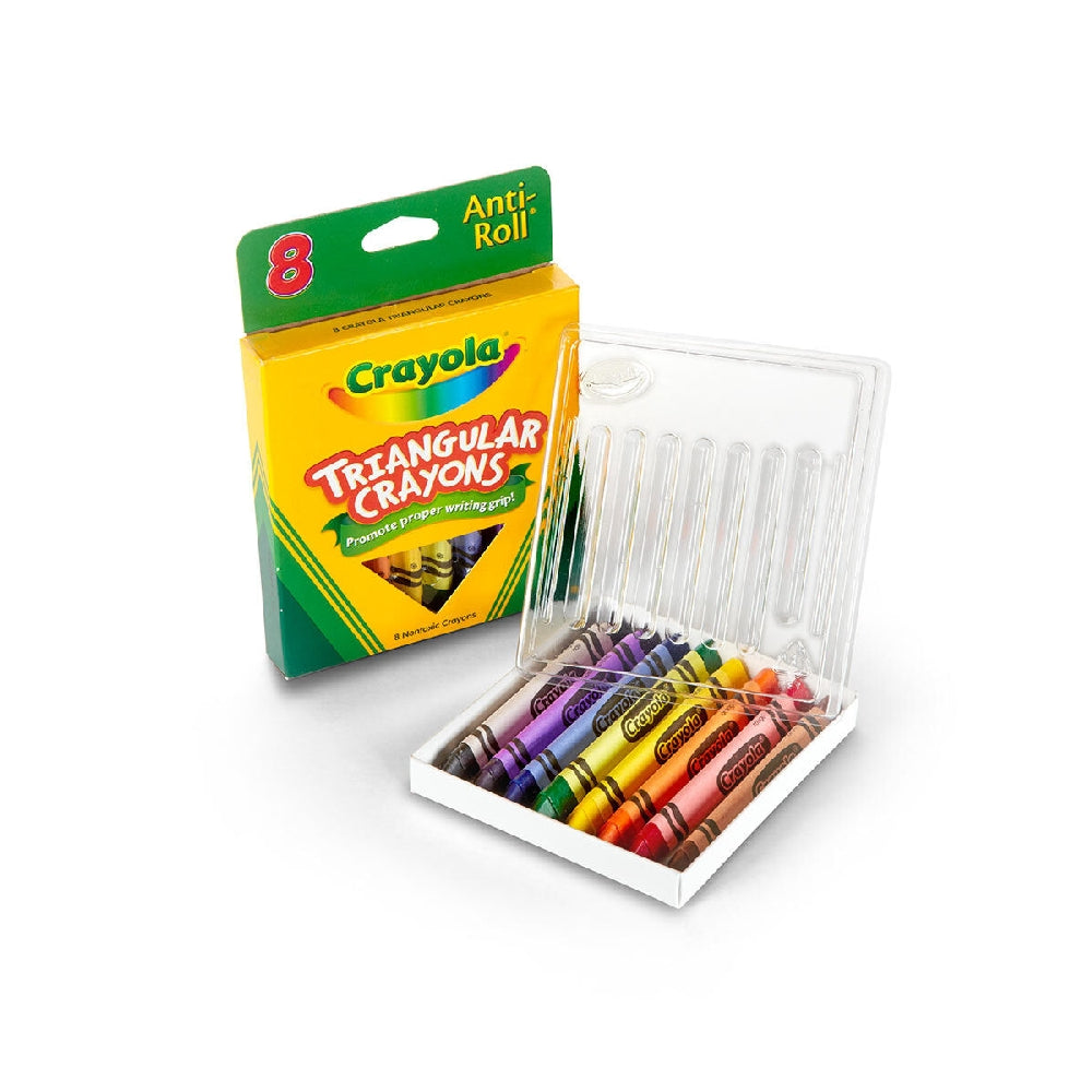 CRAYOLA LLC Crayola Anti-Roll Triangular Crayons – 8 Count, Ergonomic Design for Small Hands - Image 2