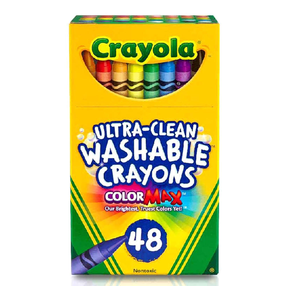 CRAYOLA LLC Crayola Ultra-Clean Washable Crayons – 48 Count, Vibrant & Easy-to-Clean