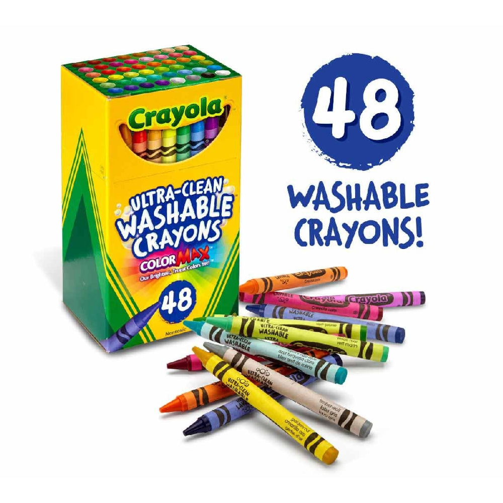 CRAYOLA LLC Crayola Ultra-Clean Washable Crayons – 48 Count, Vibrant & Easy-to-Clean - Image 2