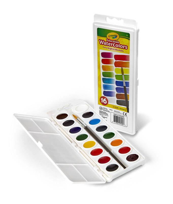 CRAYOLA LLC Crayola Extra-Bright and Blendable Education Watercolor Palette Tray Unisex, 5-7 Years - Image 2