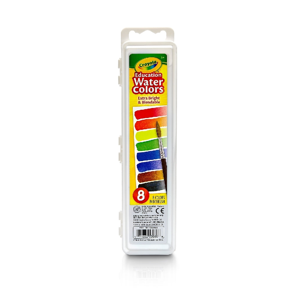 CRAYOLA LLC Crayola 8-Shades Extra Bright & Blendable Watercolours Unisex, 5+ Years