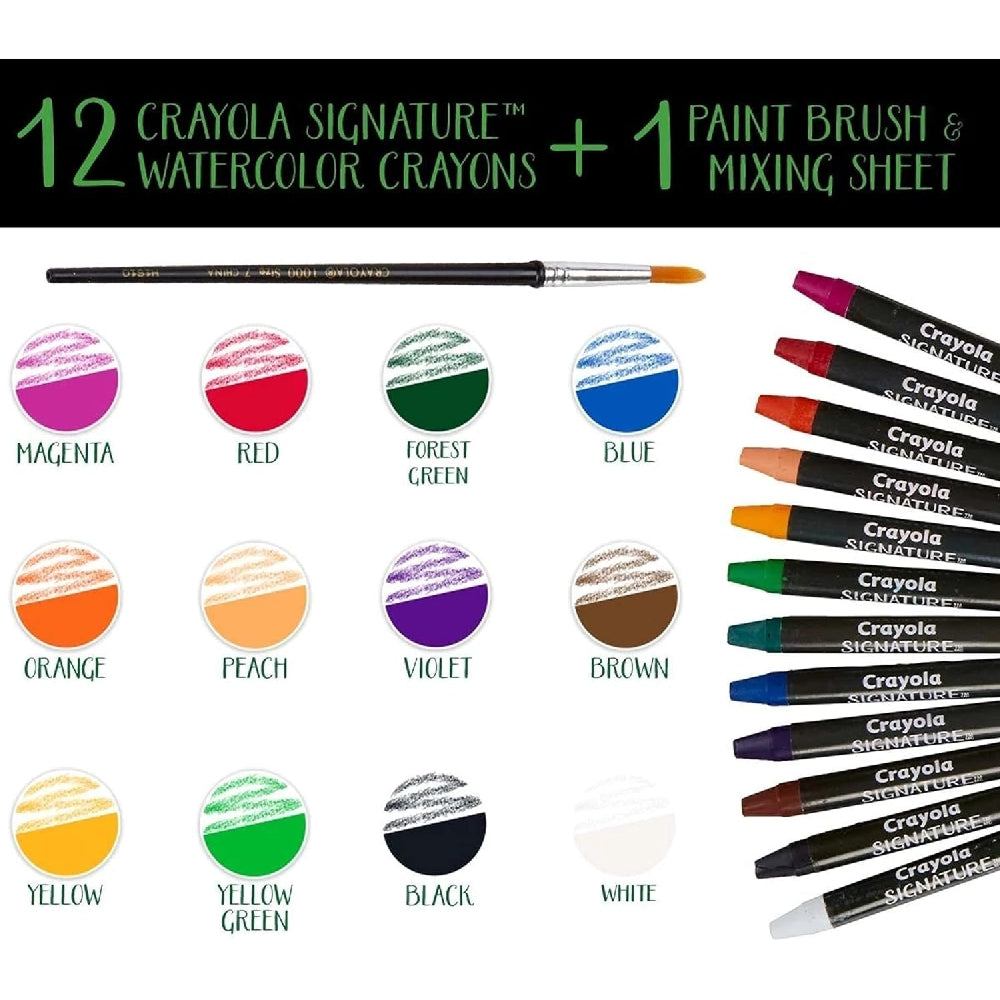 CRAYOLA LLC Crayola Signature Premium Watercolour Crayon Set Unisex, 14+ Years, Pack of 14 - Image 4