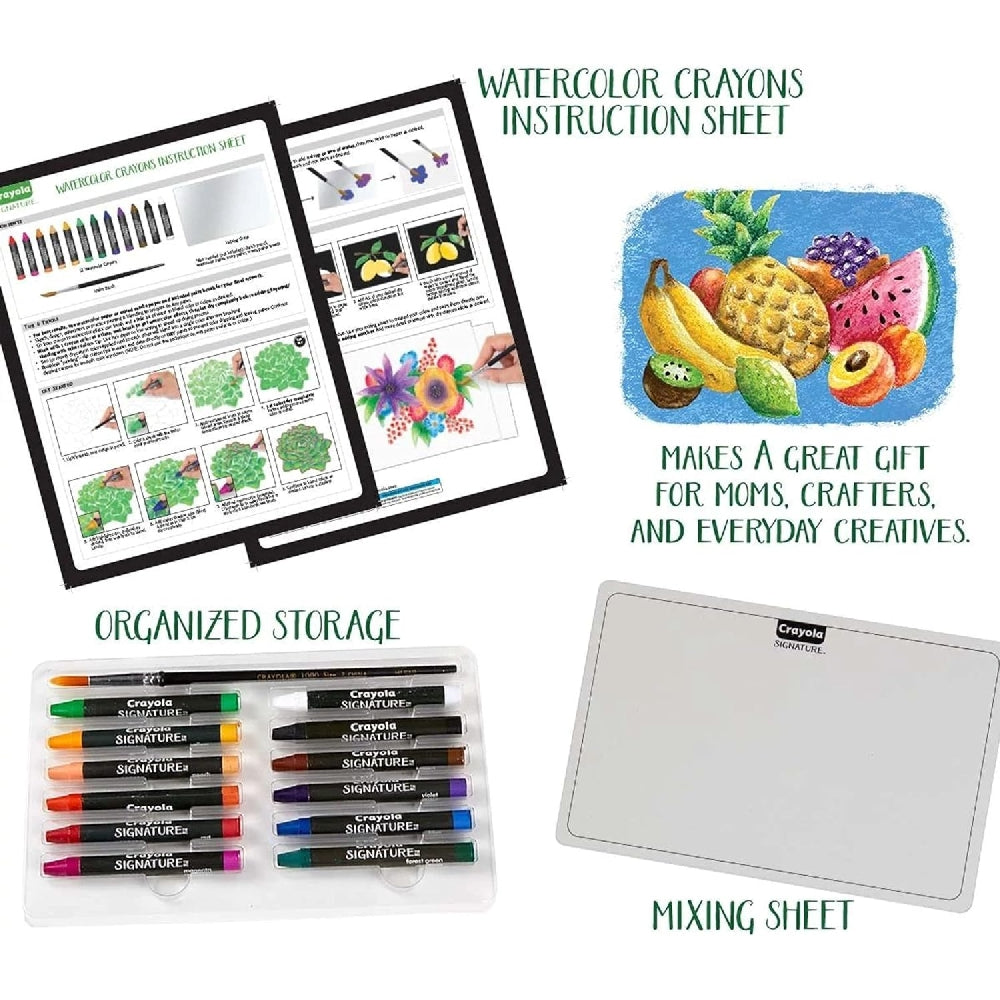 CRAYOLA LLC Crayola Signature Premium Watercolour Crayon Set Unisex, 14+ Years, Pack of 14 - Image 5