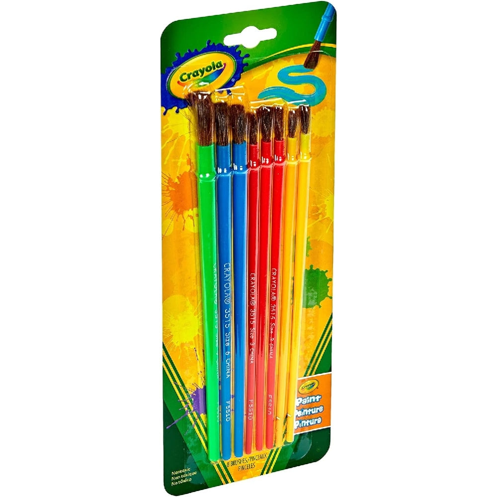 CRAYOLA LLC Crayola Art & Craft Paint Brush Set Unisex, 3+ Years, Pack of 8 - Image 2