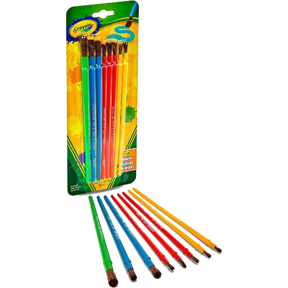 CRAYOLA LLC Crayola Art & Craft Paint Brush Set Unisex, 3+ Years, Pack of 8 - Image 6