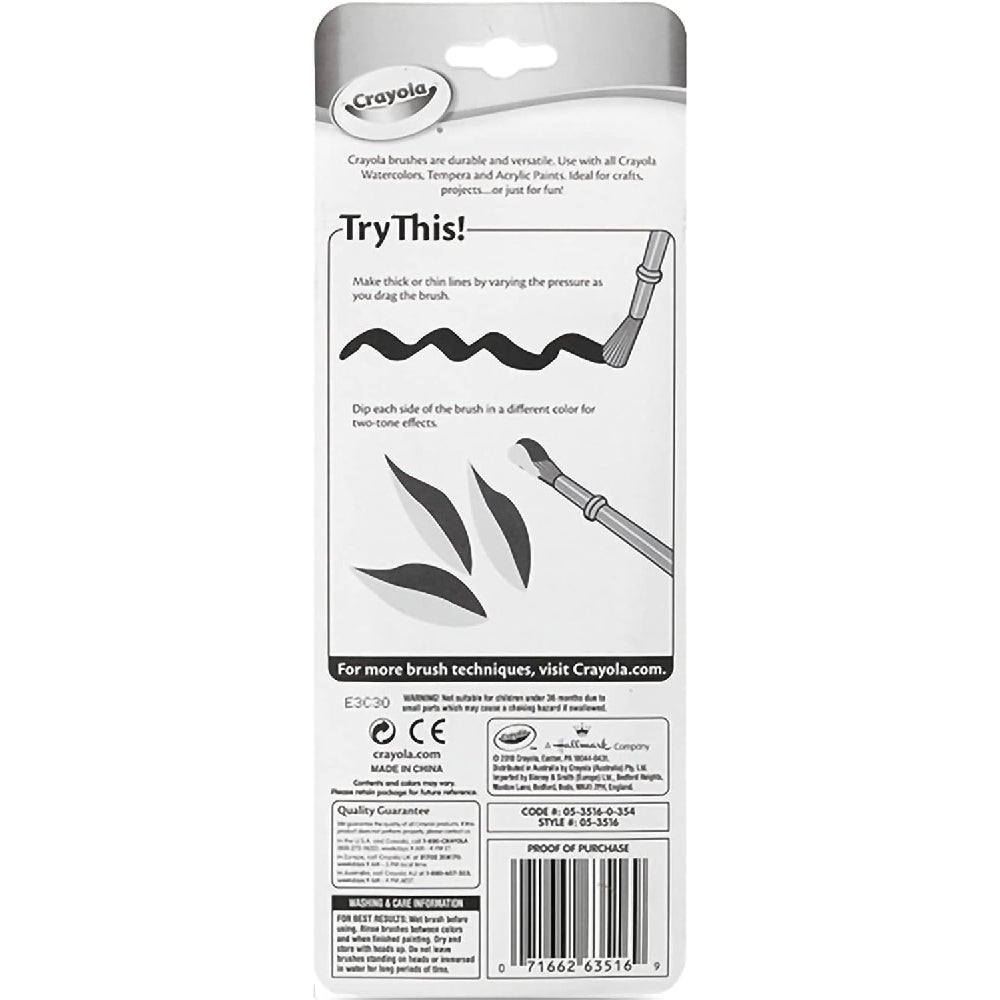 CRAYOLA LLC Crayola Art & Craft Paint Brush Set Unisex, 3+ Years, Pack of 8 - Image 7