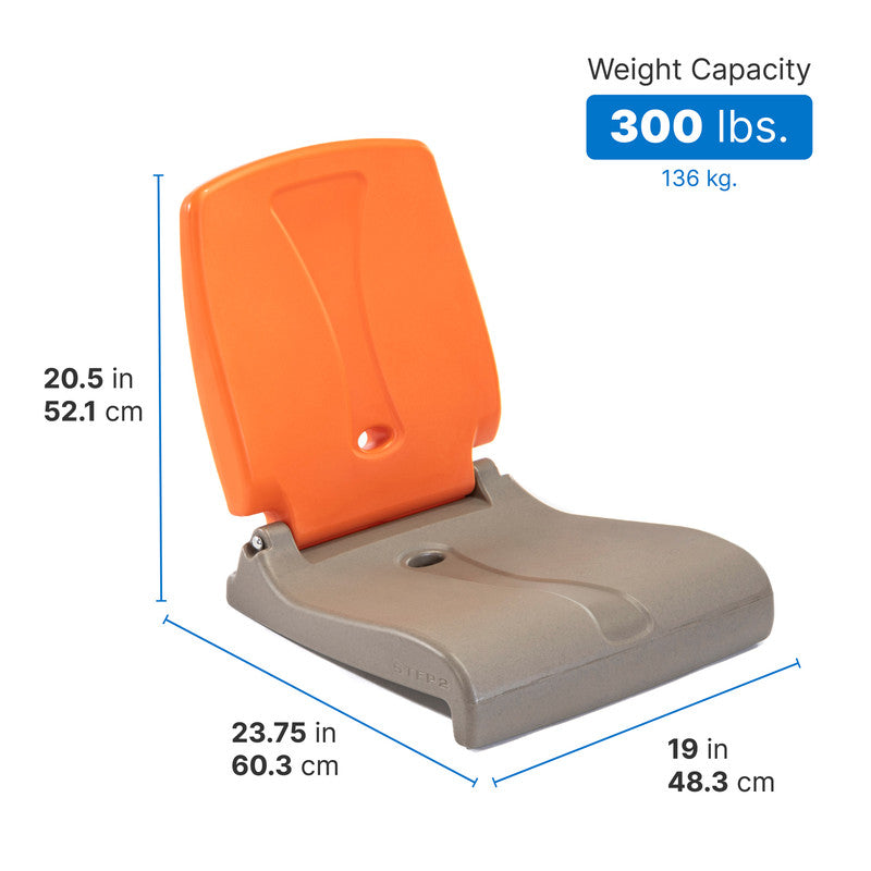 FLIP SEAT (ORANGE & BROWN) - Image 6