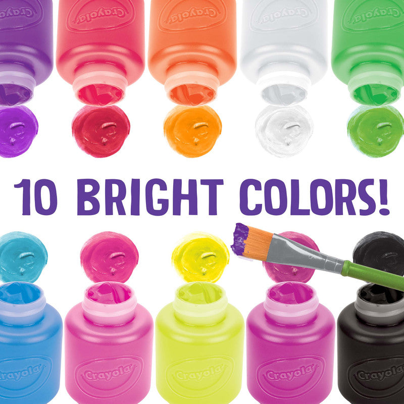 CRAYOLA Crayola 2 oz. Neon Washable Project Paint Unisex, 3-4 Years, Pack of 10 - Image 4