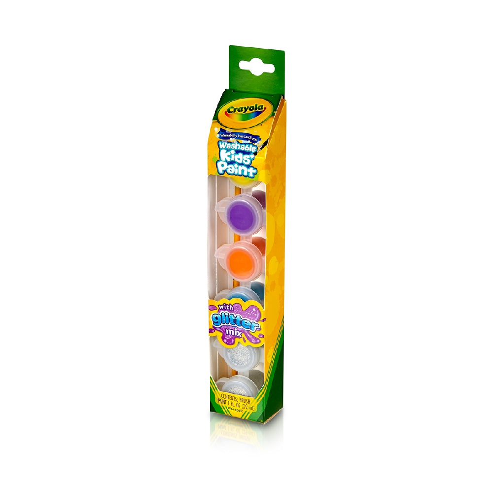 CRAYOLA LLC Crayola 6-Shades Washable Kids Paint with Glitter Mix Unisex, 5+ Years - Image 5