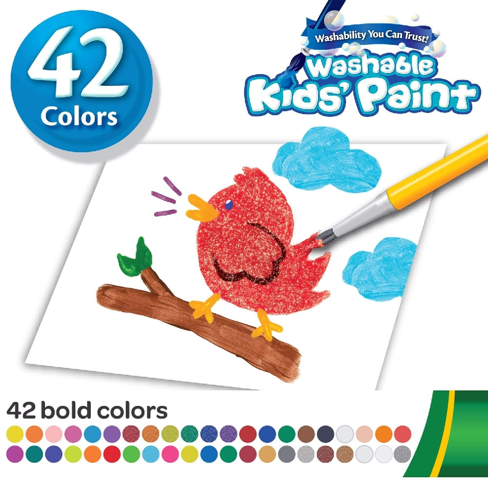CRAYOLA LLC Crayola 42-Shades Washable Kids Paint Unisex, 3+ Years - Image 4