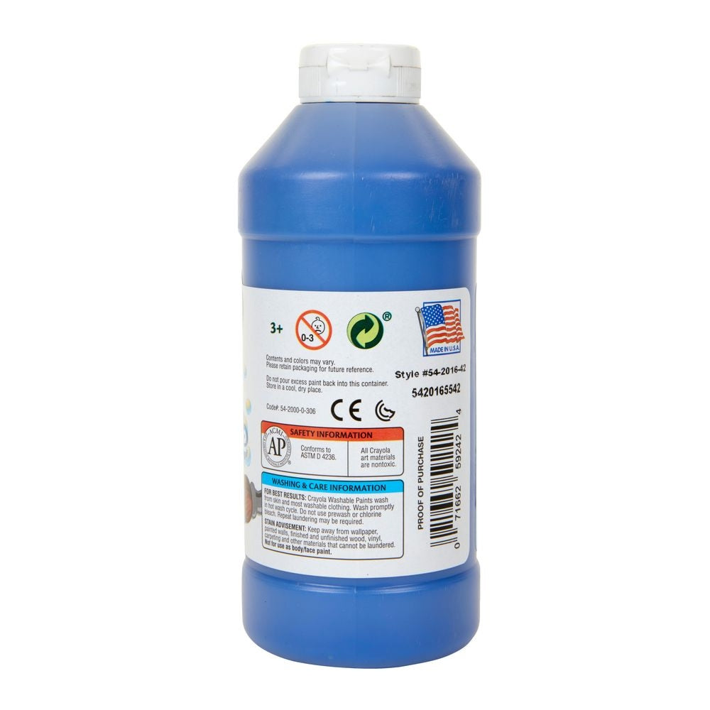 CRAYOLA LLC Crayola 16 oz. Non-Toxic Blue Washable Paint Unisex, 3+ Years - Image 2