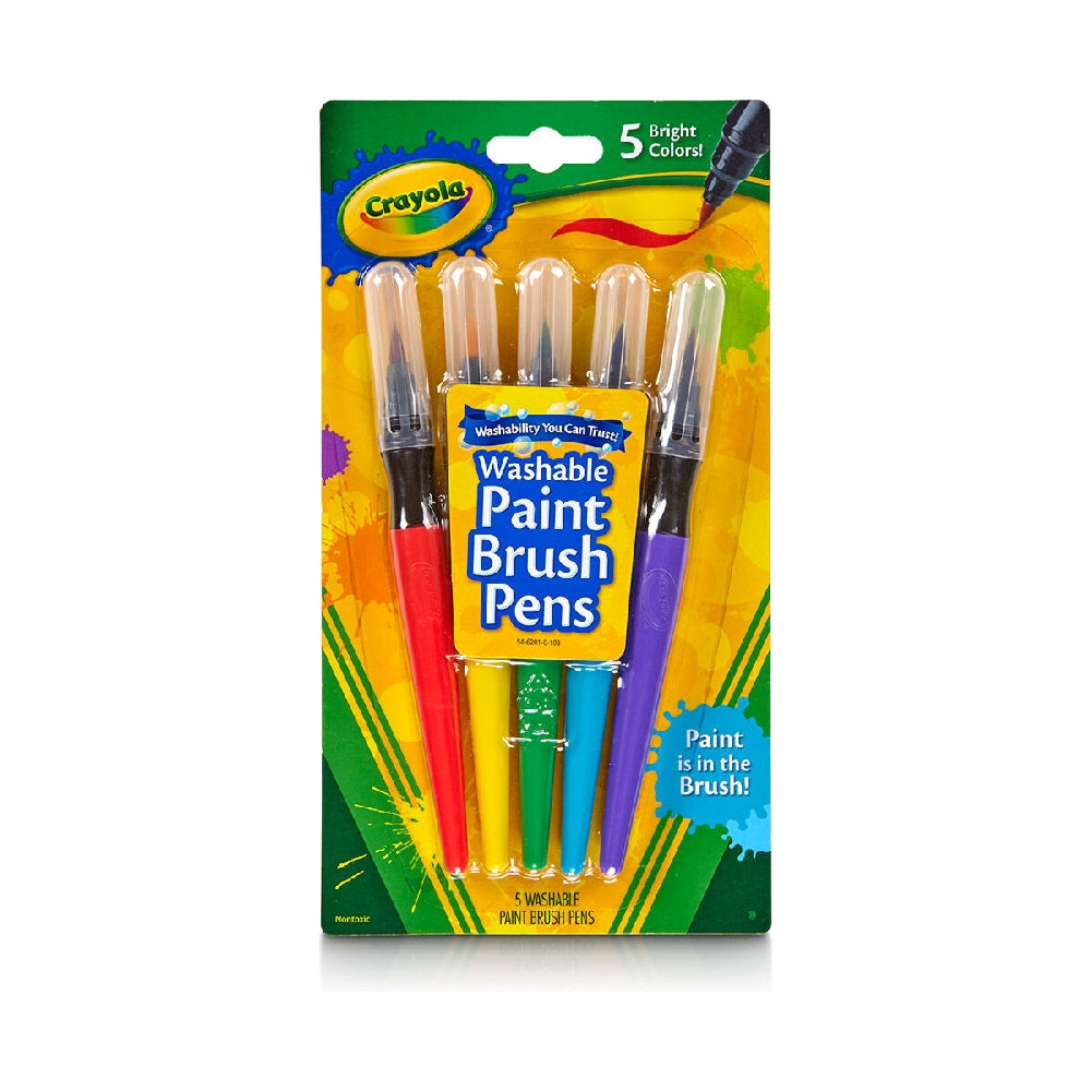 CRAYOLA LLC Crayola Washable Paint Brush Pens Unisex, 3+ Years, Pack of 5 - Image 5