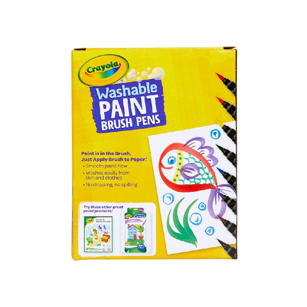 CRAYOLA LLC Crayola No Drip Washable Paint Brush Pens Unisex, 4+ Years, Pack of 40 - Image 5