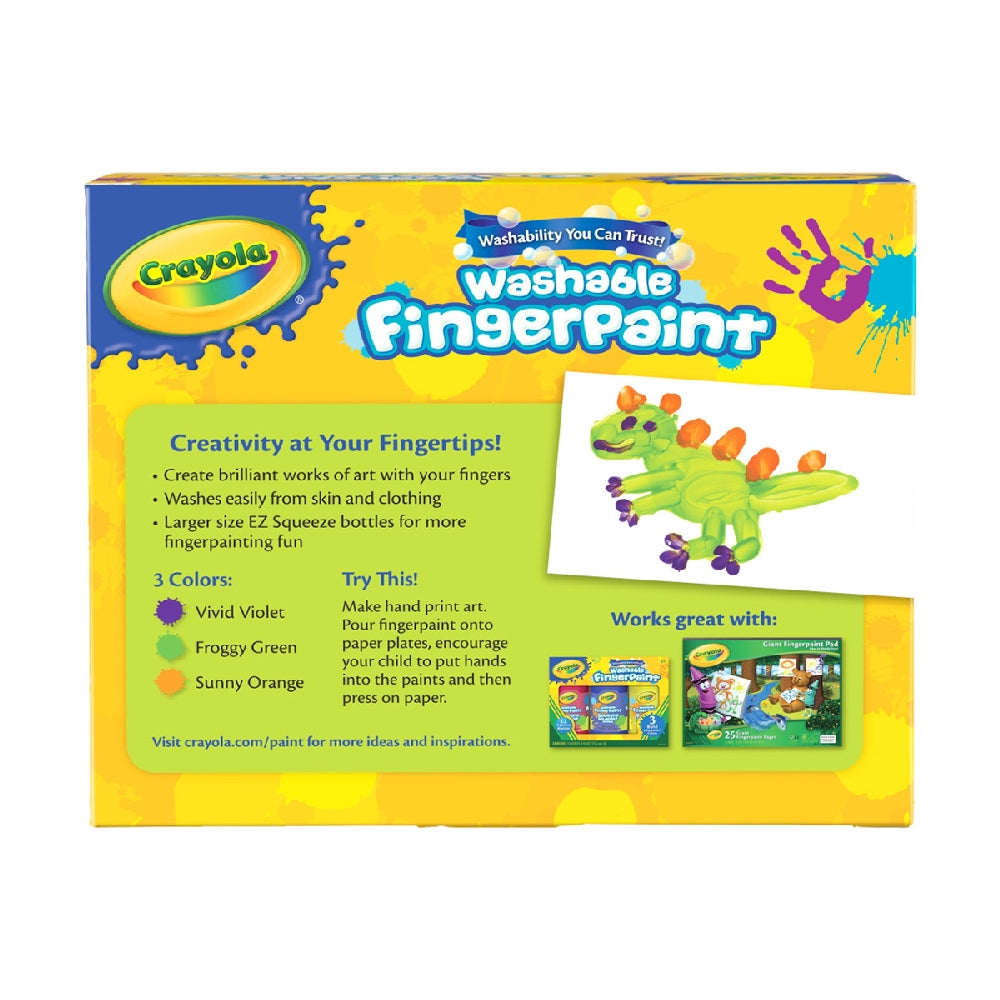 CRAYOLA LLC Crayola 8 oz. Washable Finger Paint Unisex, 3-4 Years, Pack of 3 - Image 3