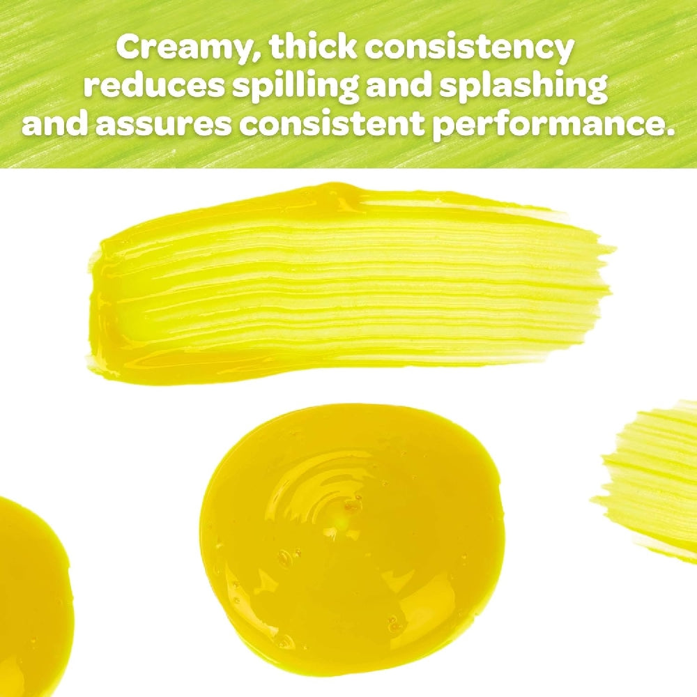 CRAYOLA LLC Crayola 16 oz. Washable Yellow Finger Paint Unisex, 3+ Years, Pack of 12 - Image 5