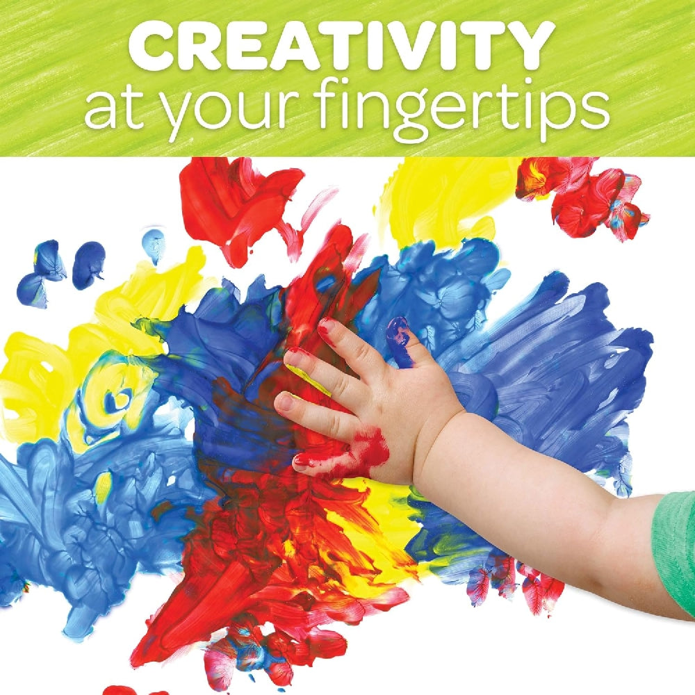 CRAYOLA LLC Crayola 16 oz. Washable Yellow Finger Paint Unisex, 3+ Years, Pack of 12 - Image 6