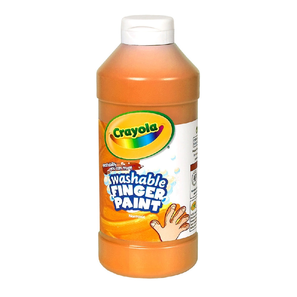 CRAYOLA LLC Crayola 16 oz. Washable Orange Finger Paint Unisex, 3+ Years, Pack of 12