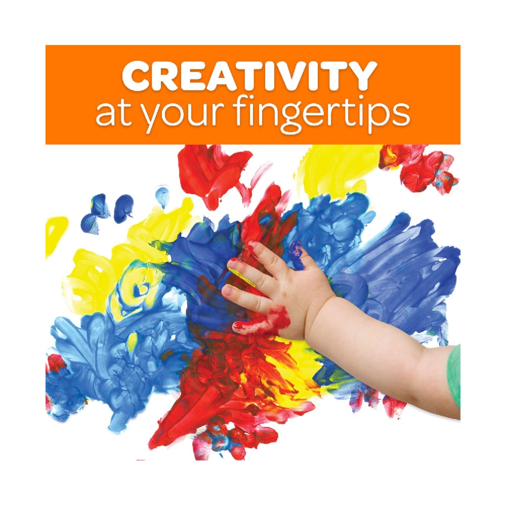 CRAYOLA LLC Crayola 16 oz. Washable Orange Finger Paint Unisex, 3+ Years, Pack of 12 - Image 4