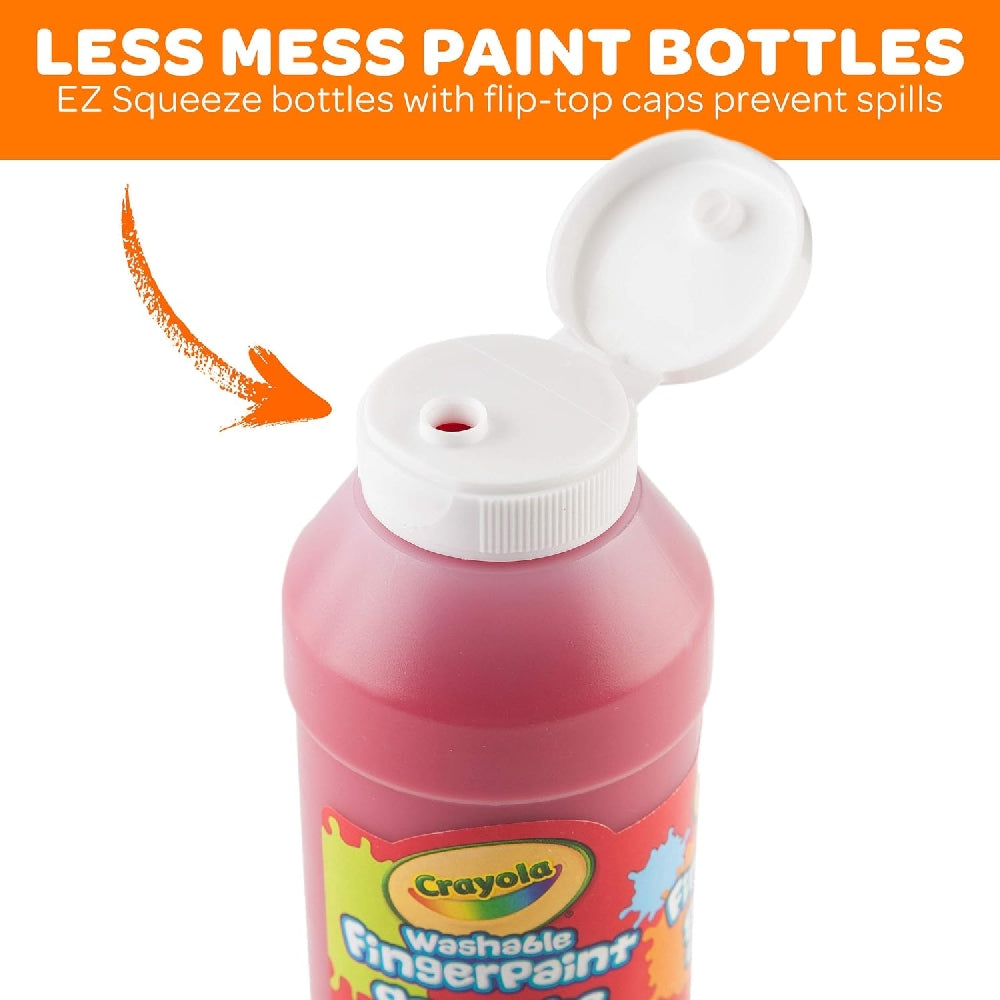 CRAYOLA LLC Crayola 16 oz. Washable Red Finger Paint Unisex, 3+ Years, Pack of 12 - Image 5