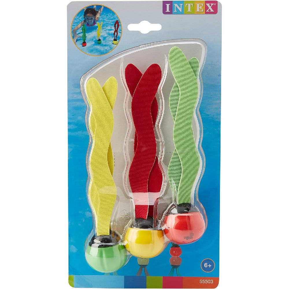 INTEX Underwater Fun Diving Ballz (3-Pack) – Weighted Sinking Toys with Soft Streaming Streamers - Image 2