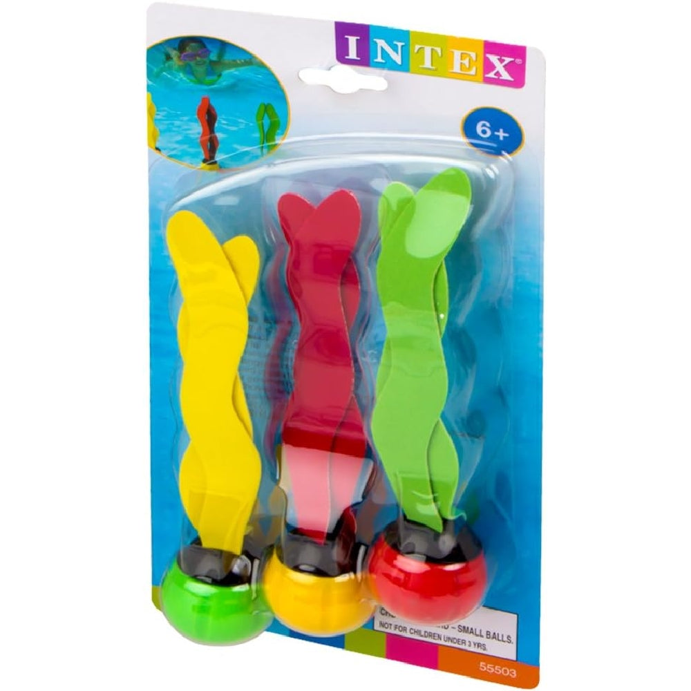 INTEX Underwater Fun Diving Ballz (3-Pack) – Weighted Sinking Toys with Soft Streaming Streamers - Image 3