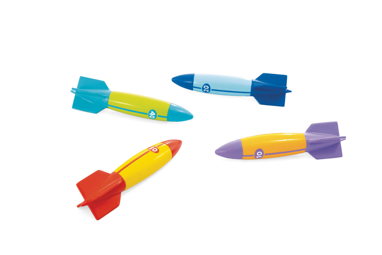 INTEX Underwater Torpedo Bandits (4-Pack) – Hydrodynamic Sinking Diving Toys for Pool Games & Swim Practice - Image 2