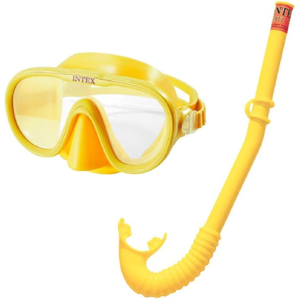 INTEX Adventurer Junior Swim Set – Diving Mask and Snorkel Kit with Impact-Resistant Lenses