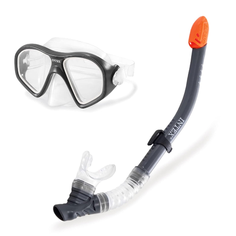 INTEX Reef Rider Pro Swim Set – Professional Diving Mask, Snorkel, and Fin Set for Adults