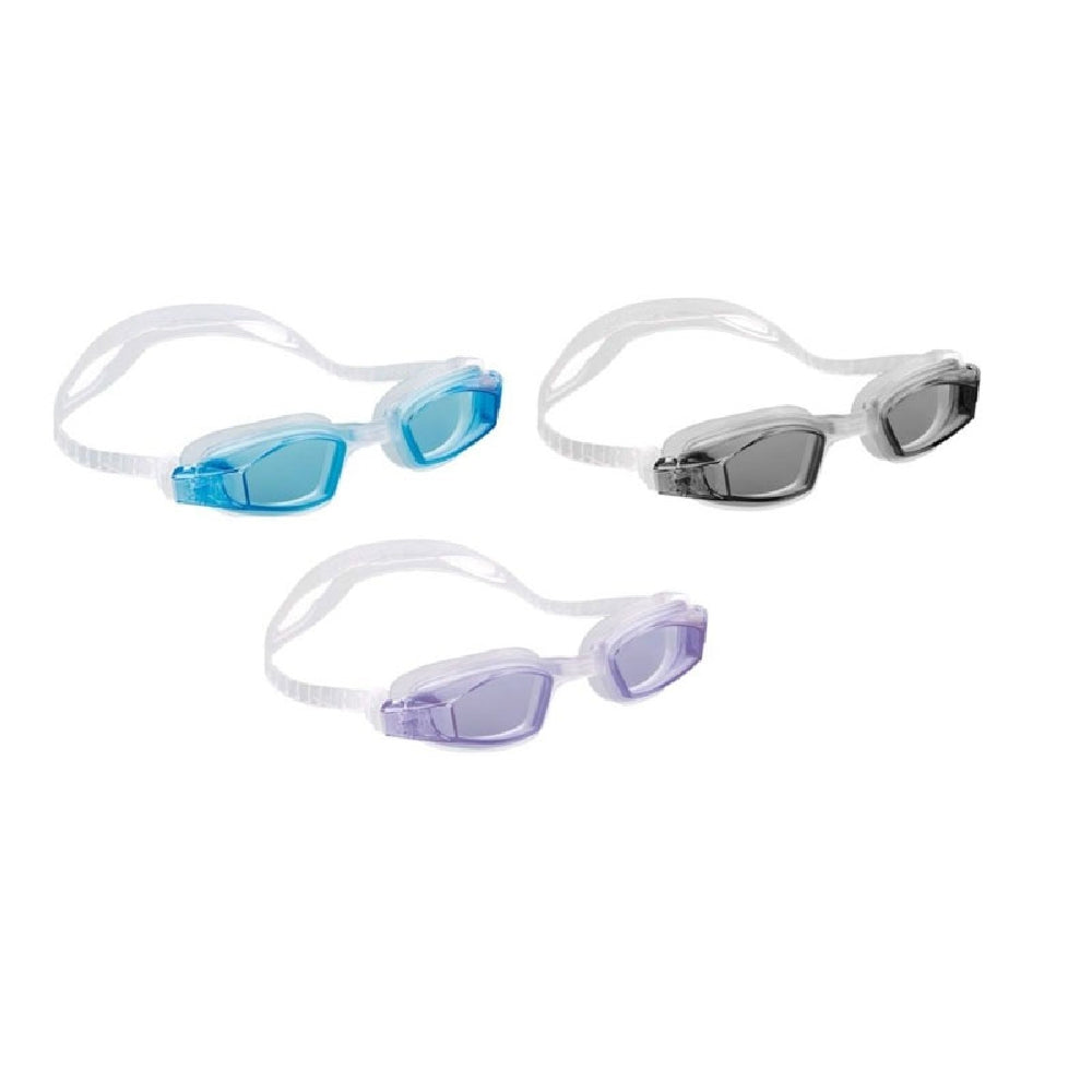 INTEX Free Style Sport Swim Goggles – Anti-Fog Lenses with Soft Hypoallergenic Gaskets (Assorted, Ages 8-10)