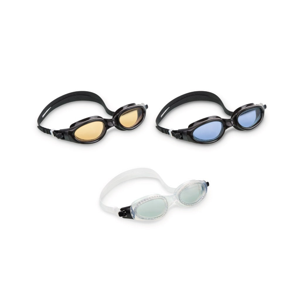 INTEX Comfort-Fit Professional Swim Goggles – Anti-Fog Lenses with Hypoallergenic Gaskets (13+ Years)